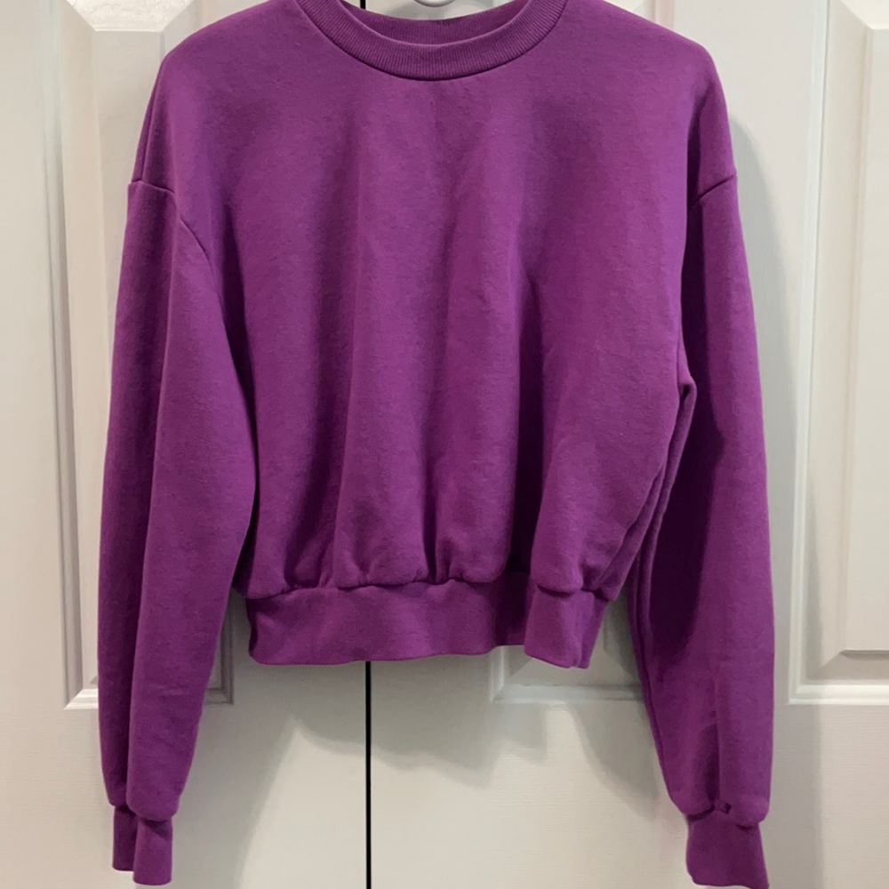Super soft and fuzzy purple sweater